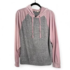 Pink-republic Women's Pink and Grey Hoodie
